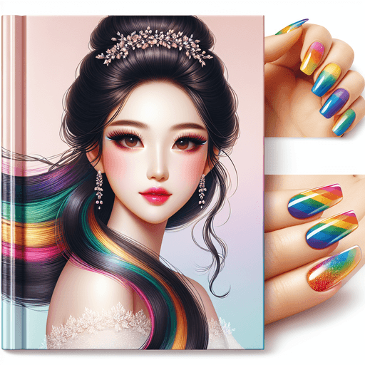 Kombinasi Sempurna Wedding Korean Makeup, Fake Nails, dan Hair Colour Rainbow